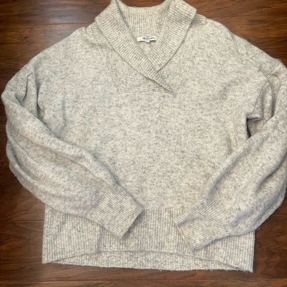 Madewell Vinson Shawl-Collar Pullover Sweater Size M - Picture 1 of 4